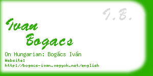 ivan bogacs business card