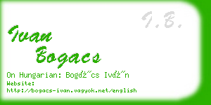 ivan bogacs business card